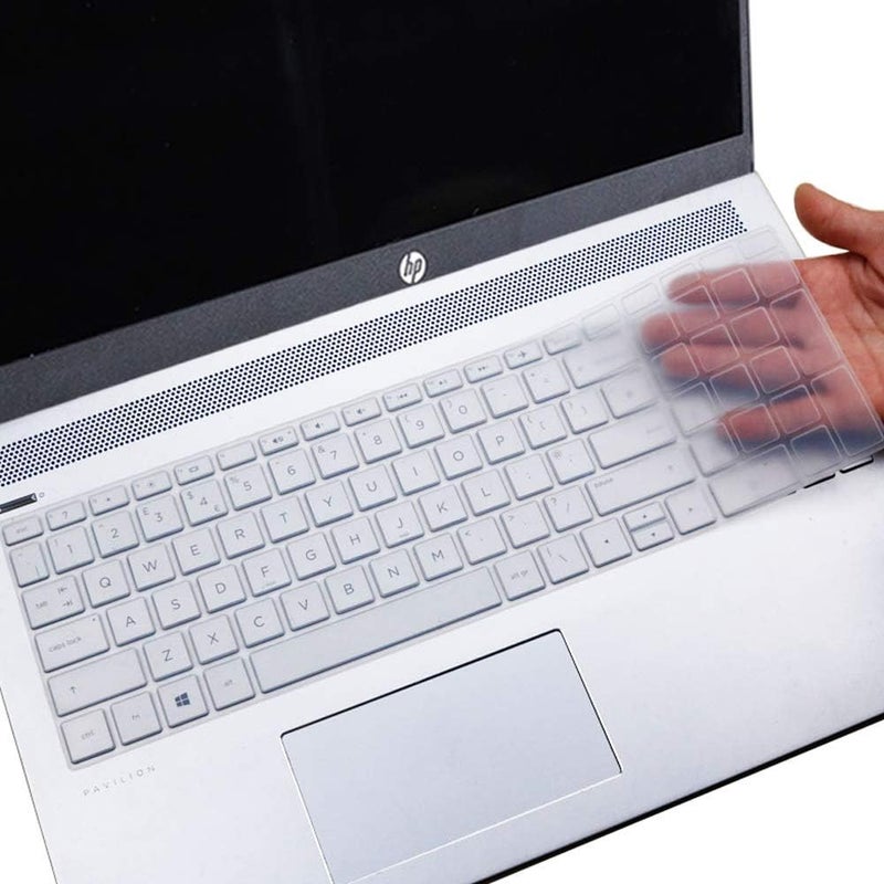 imComor غطاء لوحة مفاتيح لجهاز HP لابتوب 15.6 15-dw 15-dy 15-da/db 15-ef 15-bs/bw 15t 15z 15t-dy200 15t-dw300 15-db0011dx/HP Pavilion x360 15.6"/HP Envy 17 17.3 17t 17M 17-by 17-bs 17-bw/غطاء لوحة مفاتيح، شفاف - Image 1
