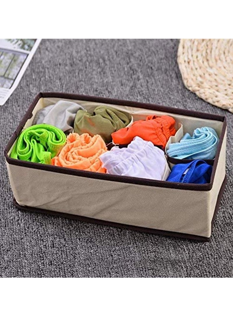 BLOOMING TIME 4Pcs/Set Storage Box Non-woven Fabric Cardboard Foldable Case Divider For Necktie Bra Sock Underwear Organizer Container Home Closet Organizer Boxes for Storage - Image 3