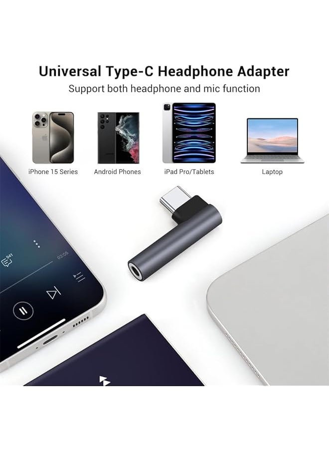 erorex - Usb C To 3.5Mm Audio Adapter Usb C Adapter Headphone Jack Adapter Headphone Splitter Plug & Play For Iphone 16 Pro Max 15 Pro Max Plus Galaxy S24 S23 Ultra S22 S21 - Image 1