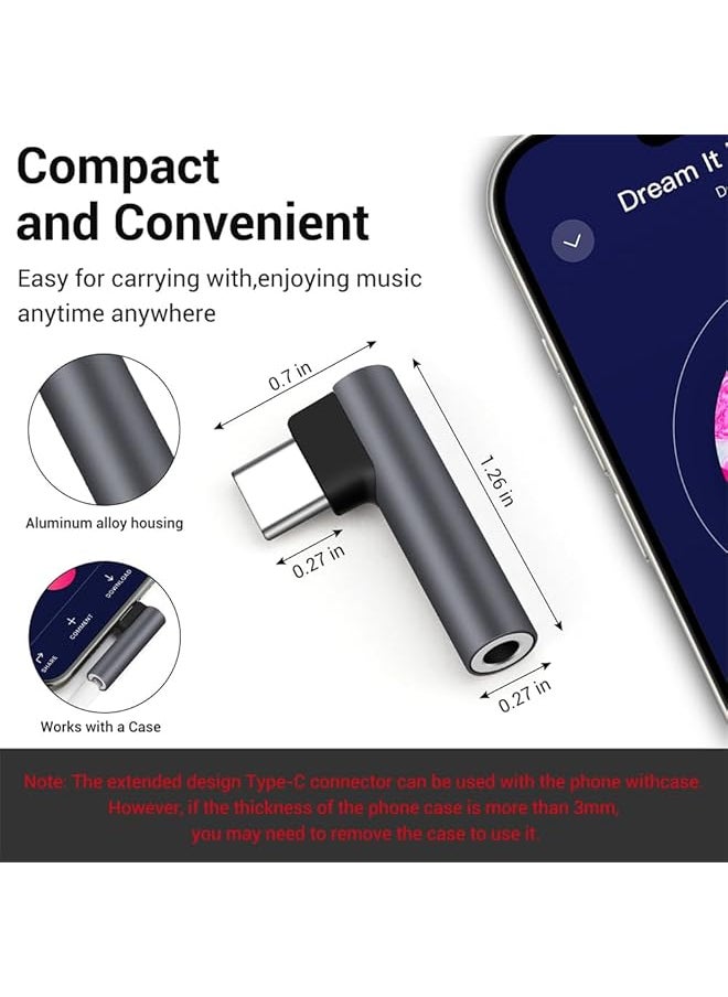 erorex - Usb C To 3.5Mm Audio Adapter Usb C Adapter Headphone Jack Adapter Headphone Splitter Plug & Play For Iphone 16 Pro Max 15 Pro Max Plus Galaxy S24 S23 Ultra S22 S21 - Image 1