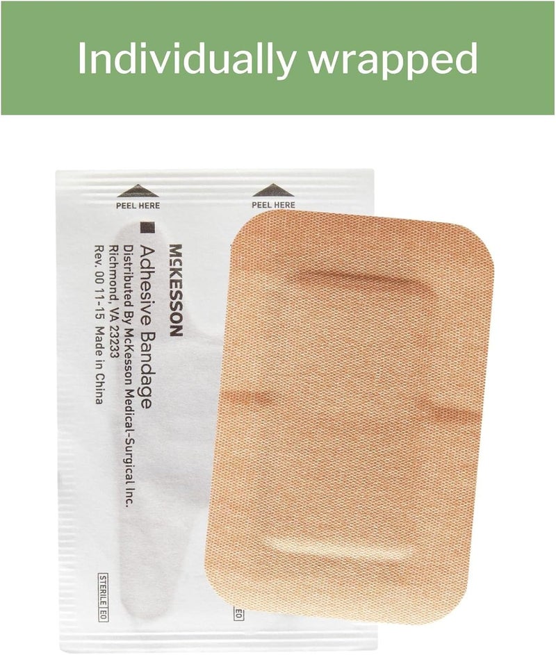McKesson Adhesive Bandages Sterile Fabric Patch 2 in x 3 in 50 Count 1 Pack - Image 4