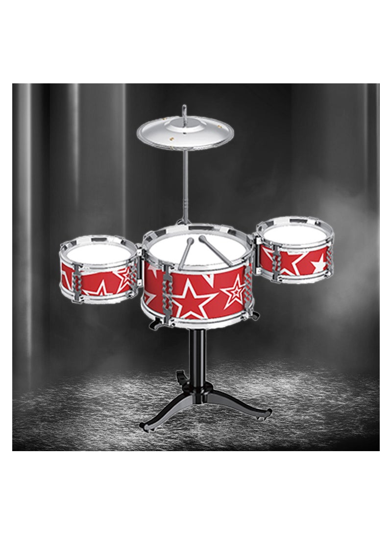 Little Story - Kids Drum Set Musical Instrument - Red - Image 2