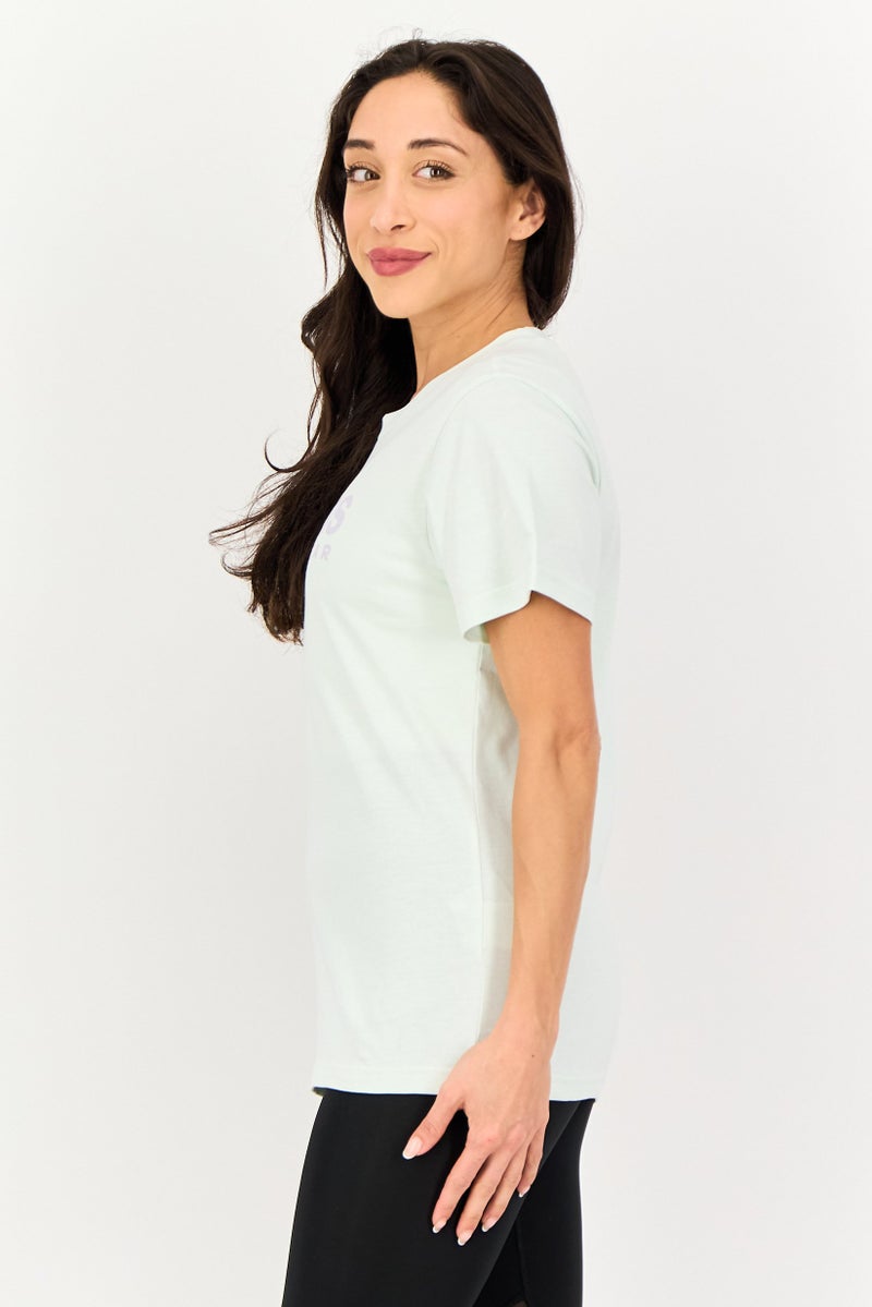 Adidas Women Sportswear Fit Short Sleeve Outdoor T-Shirt, Mint Green - Image 2