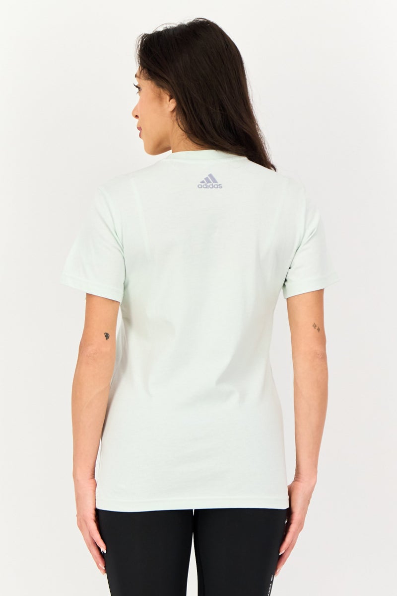 Adidas Women Sportswear Fit Short Sleeve Outdoor T-Shirt, Mint Green - Image 3