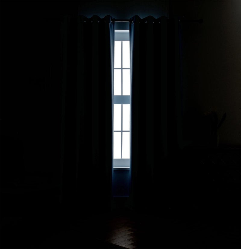 MIUCO Room Darkening Soild Grommet Blackout Curtains Panels for Nursery Window Curtains Set of 2 52x95 Inch Sky Blue, Bonus 2 Tie Backs Included - Image 3
