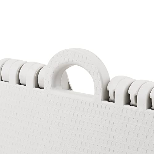 Primelife Plastic 7 Inch Folding Step Stool,Super Strong Foldable Stool for Adults & Kids, Portable Plastic Step Stool, Non Slip Folding Stools for Kitchen, Bathroom, Bedroom, Office (Brown - White) - Image 2
