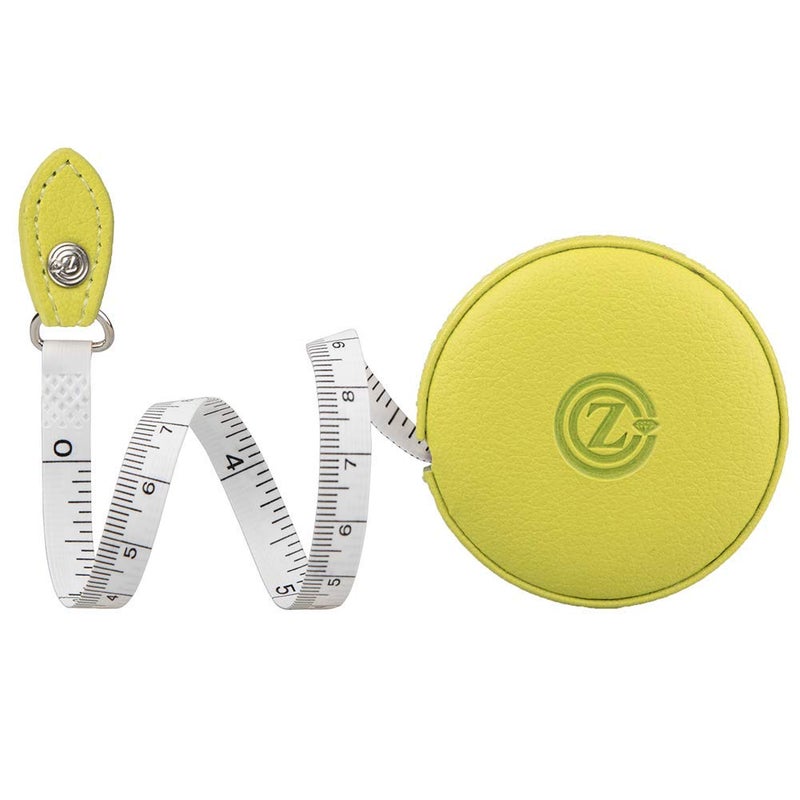 Z_جوده وثقه Sewing Tape Measure, Medical Body Cloth Tailor Craft Dieting Measuring Tape, 79 Inch/2 M Dual Sided Retractable Ruler with Push Button Round(1 Pack, Green) - Image 1