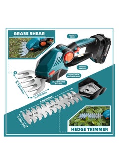 Aenlv NotOnly A Little Expensive,2 in 1 Cordless Hedge Trimmer & Grass Shear ,2 Lithium Batteries, 2 Blades, Grass Trimmer with 45° Rotatable Handle, Ideal for Shrub, Yard, Garden, Lawn,Safe Model for yourself,Mother and Father,or Grandfather  - Image 2