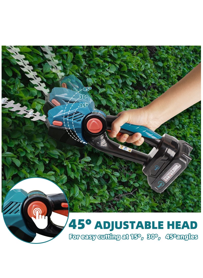 Aenlv - NotOnly A Little Expensive,2 in 1 Cordless Hedge Trimmer & Grass Shear ,2 Lithium Batteries, 2 Blades, Grass Trimmer with 45° Rotatable Handle, Ideal for Shrub, Yard, Garden, Lawn,Safe Model for yourself,Mother and Father,or Grandfather - Image 1