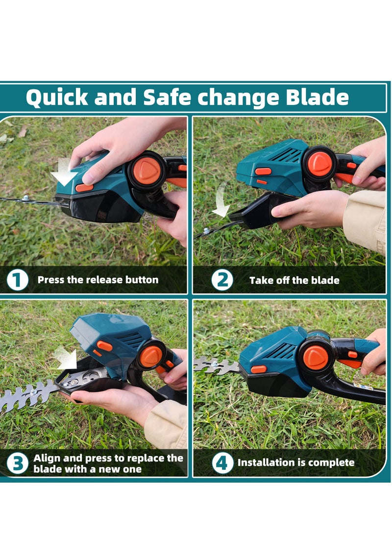 Aenlv - NotOnly A Little Expensive,2 in 1 Cordless Hedge Trimmer & Grass Shear ,2 Lithium Batteries, 2 Blades, Grass Trimmer with 45° Rotatable Handle, Ideal for Shrub, Yard, Garden, Lawn,Safe Model for yourself,Mother and Father,or Grandfather - Image 1