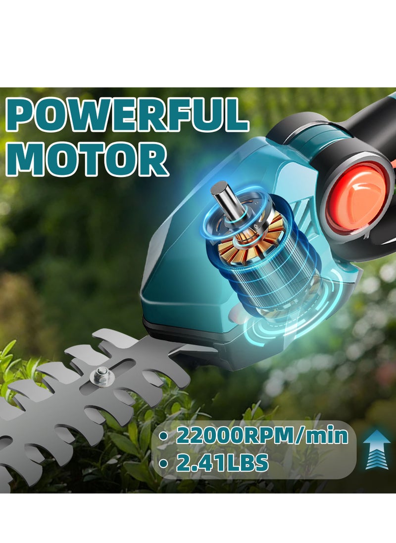 Aenlv - NotOnly A Little Expensive,2 in 1 Cordless Hedge Trimmer & Grass Shear ,2 Lithium Batteries, 2 Blades, Grass Trimmer with 45° Rotatable Handle, Ideal for Shrub, Yard, Garden, Lawn,Safe Model for yourself,Mother and Father,or Grandfather - Image 1