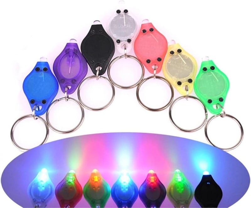 Boxonly Mini UV Keychain Flashlight – 10PC Compact LED Torch for Money Detection - Image 3