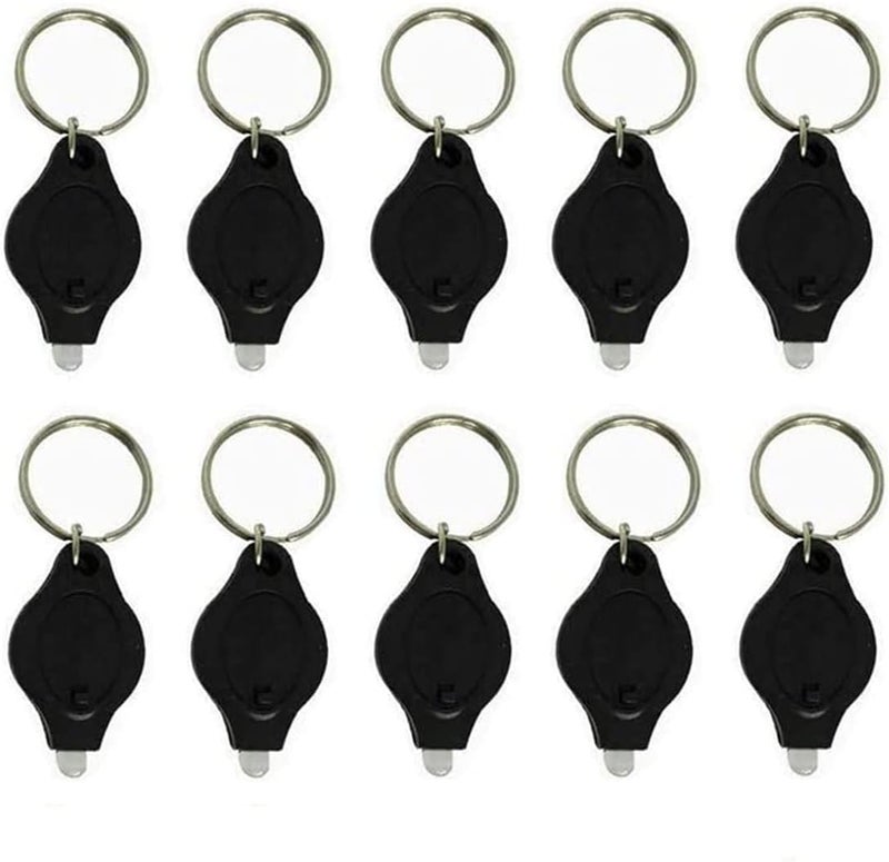 Boxonly Mini UV Keychain Flashlight – 10PC Compact LED Torch for Money Detection - Image 1