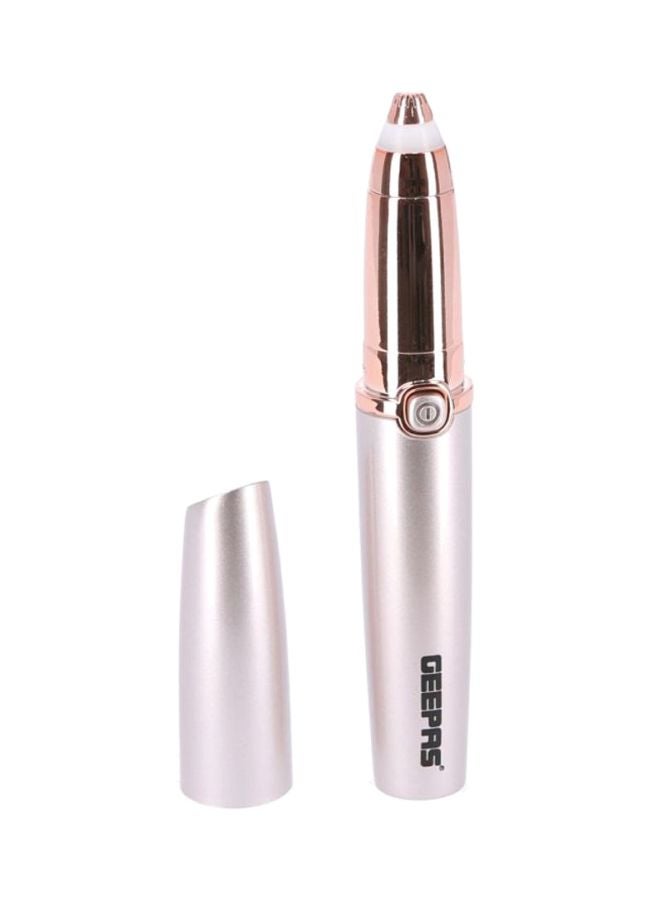 GEEPAS Eyebrow Trimmer- GLS86040, Ergonomic Design With Precision Tip And Comfortable Grip, Equipped Built-In Light Indicator Rose Gold - Image 1