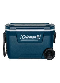 Coleman Xtreme Wheeled HDPE Outdoor Ice Chest with Side Handle Dark Blue and White 58 L  - Image 1