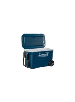 Coleman Xtreme Wheeled HDPE Outdoor Ice Chest with Side Handle Dark Blue and White 58 L  - Image 3