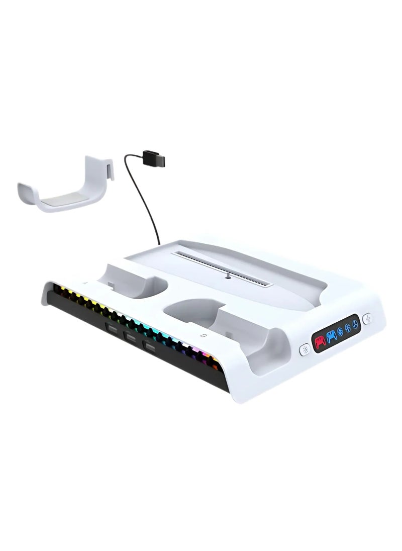 iPega Vertical RGB Cooling and Charging Stand for Slim PS5 Console (Disc and Digital)