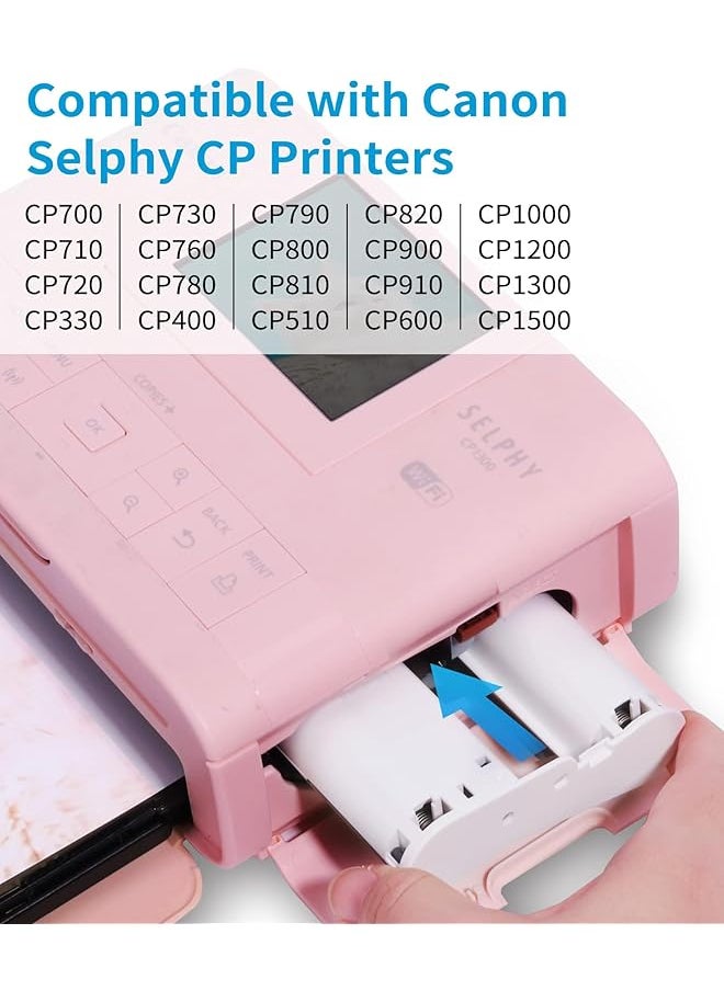 erorex Compatible With Canon Selphy Cp1300 Ink And Paper For Selphy Printer Cp1500 Cp1300 Cp1200 Cp1000 Cp910 Cp810 Cp790 Photo Paper 6 X 4 Inch Kp 108In 108 Sheets And 3 Color Ink Cassette  - Image 2