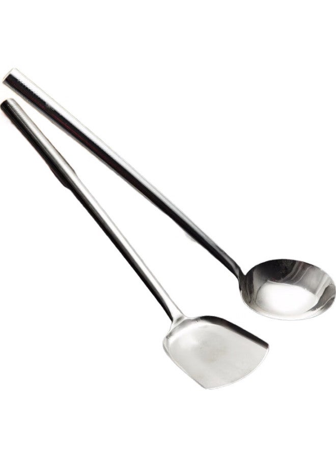 Yata Stainless Steel Spatula, Cooking Spatula With Extended Handle, Kitchen Spatula, Large Iron Wok Spatula, Stainless Steel Wok Spatula, 52Cm - Image 2
