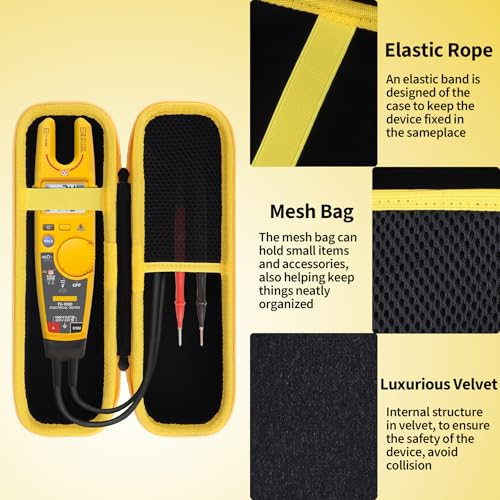 Peyyargo Storage Case Compatible with Fluke T5-600 / T5-1000 / T6-600 / T6-1000 Electrical Voltage, Continuity and Current Tester - Image 4