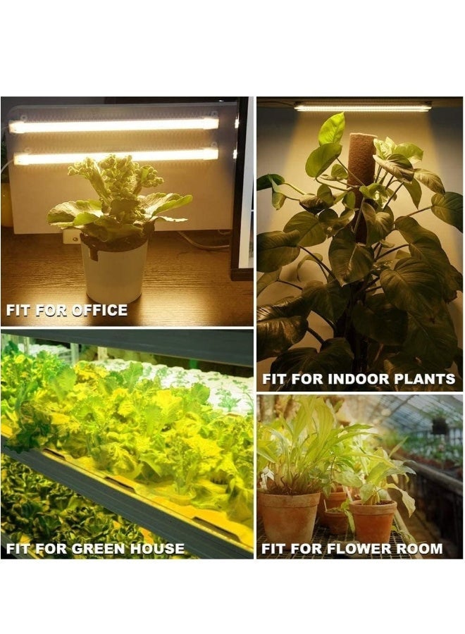 LED Plant Grow Light Strips, Full Spectrum Grow Light for Indoor Plants with Auto ON and Off Timer, 10 Dimmable Levels with 48 LEDs, Sunlike Grow Lamp for Seedlings Hydroponics