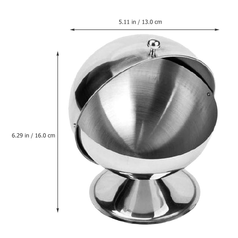 Small Desktop Trash Can with Lid, Mini Stainless Steel Waste Bin for Office, Kitchen, Bathroom Countertop Garbage Container, Covered Compact Wastebasket for Home Use - Image 2