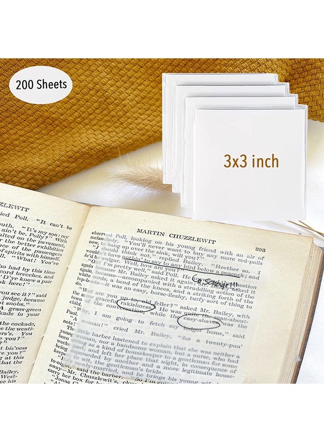 NIIMBOT 1000 Sheets Transparent Sticky Notes, 75x75mm Clear Adhesive Post-It Notes for Reading, Writing, Notes, Page Flags, Book Markers, Study Office School Supplies (20 Pack) - Image 2