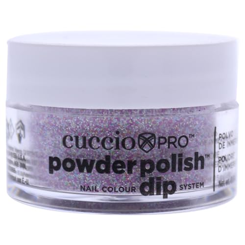 Cuccio Colour Powder Nail Polish Lacquer For Manicures And Pedicures Highly Pigmented Powder That Is Finely Milled Durable Finish With A Flawless Rich Color Deep Purple Glitter 049 Ounce Pack of 1 55685 - Image 2