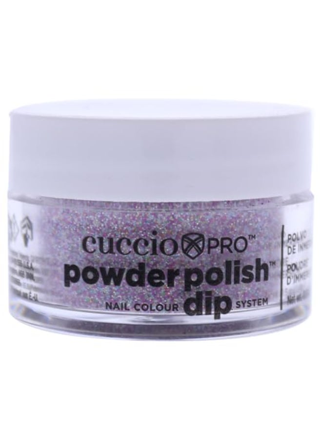 Cuccio Colour Powder Nail Polish Lacquer For Manicures And Pedicures Highly Pigmented Powder That Is Finely Milled Durable Finish With A Flawless Rich Color Deep Purple Glitter 049 Ounce Pack of 1 55685 - Image 1