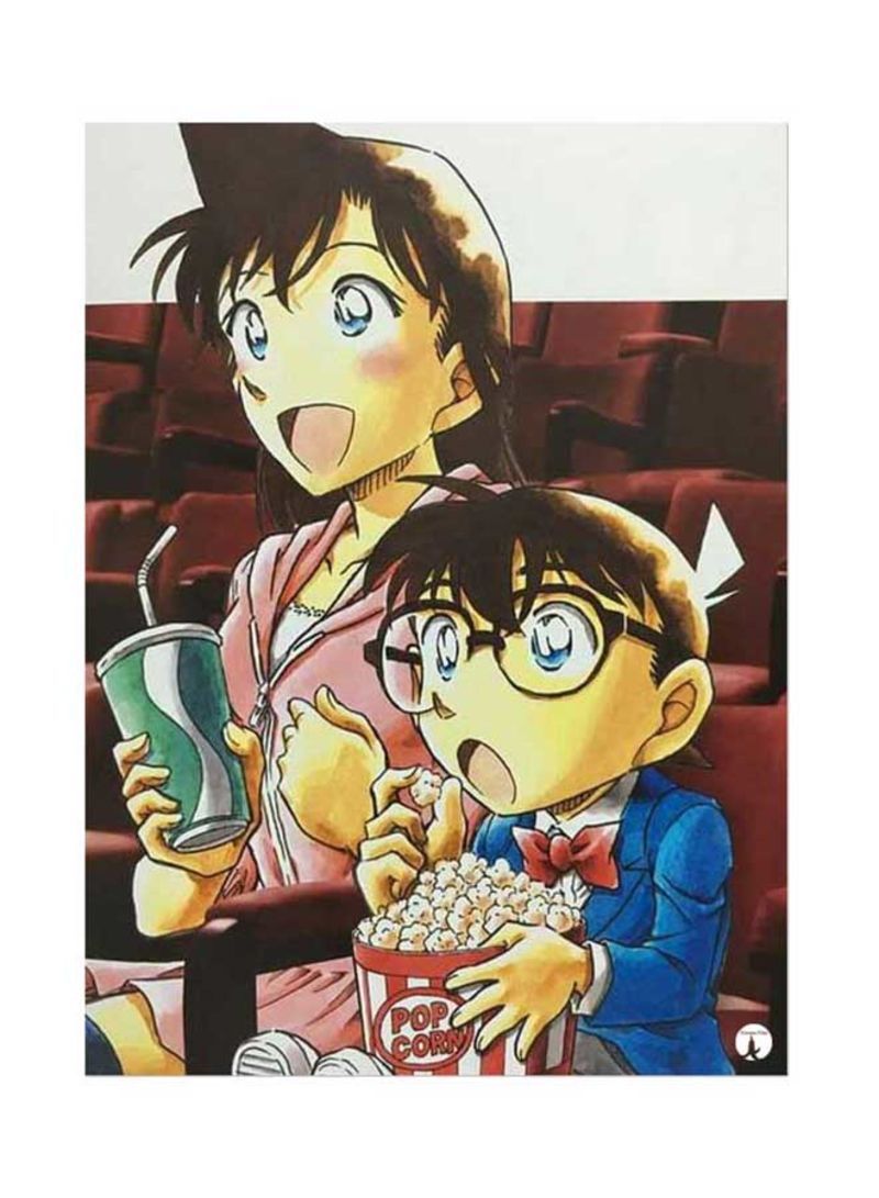 Metal Plate Of The Anime Detective Conan Poster Multicolour