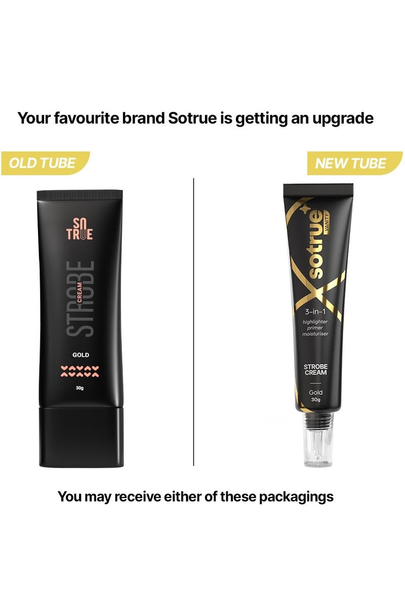 So True Strobe Cream Gold for Face Radiance, Dewy Glazed Instant Glow, Highlighter For Face, For All Skin Types, 30g. - Image 2