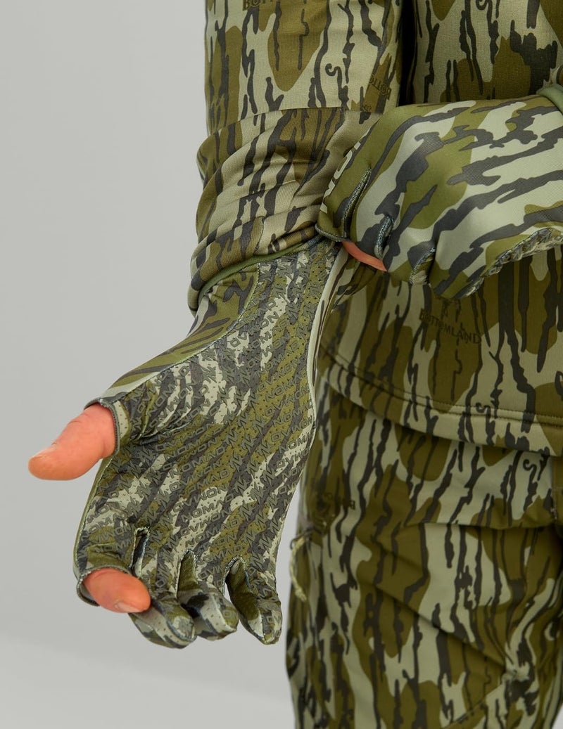 Nomad Mens Fingerless Turkey Glove | Camo Fingerless Hunting Glove, Mossy Oak Bottomland, Medium/Large - Image 3