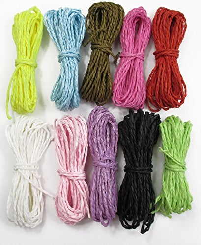 All In One 10 Color 300 Yards Twisted Paper Craft String/Cord/Rope (1-1.5mm Thickness) - Image 2