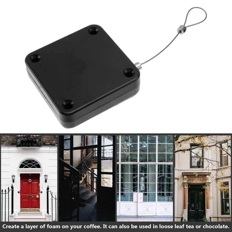 Heavy Duty Automatic Door Closer Punch Free Self Closing Buffer Black No Drill Installation - Image 4