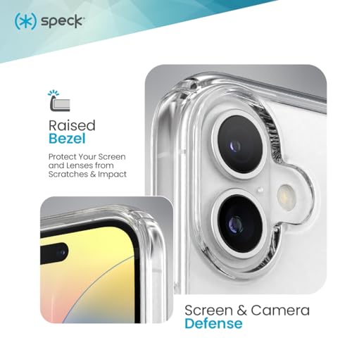 Speck Clear iPhone 16 - Slim Phone Case - GemShell - Crystal Clear - Image 4