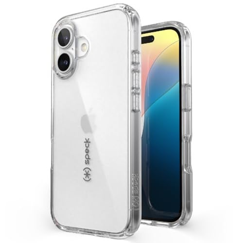 Speck Clear iPhone 16 - Slim Phone Case - GemShell - Crystal Clear - Image 1