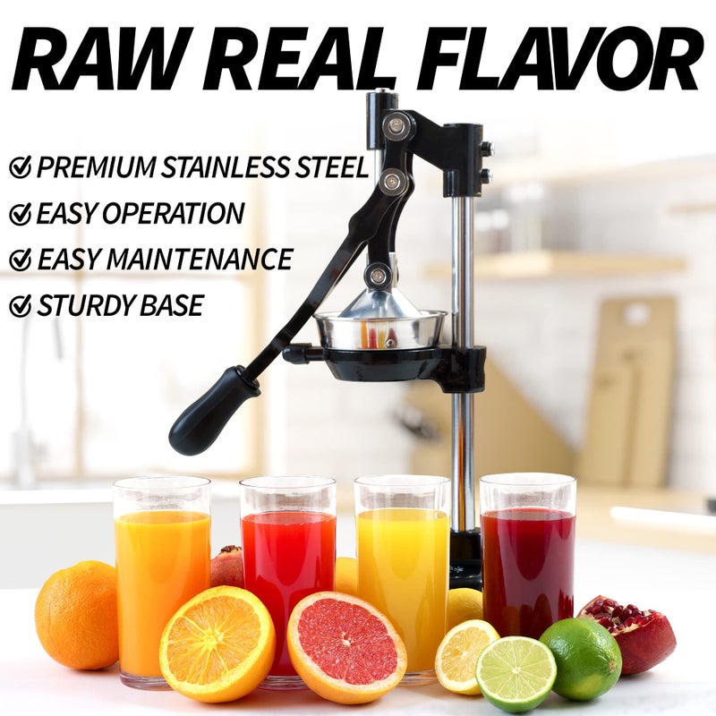 Zulay Kitchen Extra Tall Citrus Press Manual Juicer - Manual Orange Juice Squeezer, Fits Tumblers, Tall Glasses and Cups - Fruit Press & Juice Press, Juice Presser Machine & Citrus Juicer Manual - Image 5