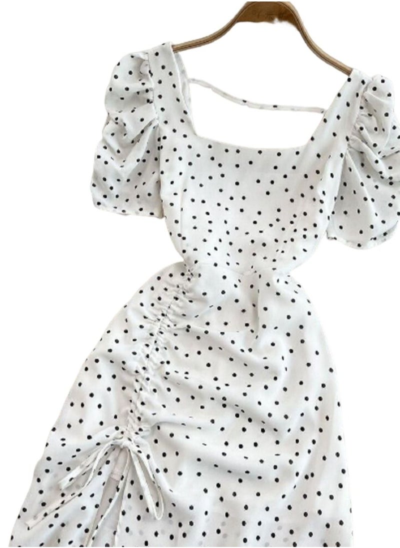 Generic - Women's mid-length dress with a slit from the side - Image 1