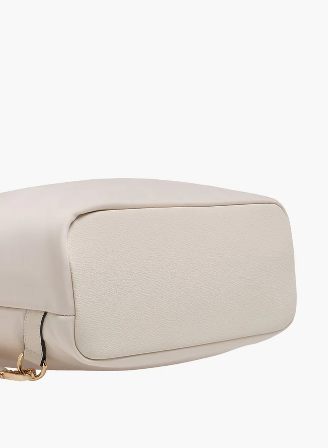 MISSY Solid Backpack with Adjustable Straps and Zip Closure - 32x13x34 cm