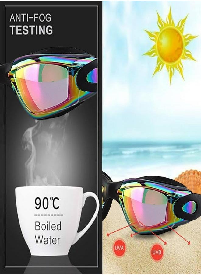 SQNCHN Professional 5-in-1 Anti-Fog Swim Goggles Kit with UV Protection - Includes Silicone Swim Cap, Nose Clip, Earplugs & Carry Case - Crystal Clear 180° Vision, Leakproof Design for Adults & Teens (14+), Premium Quality  - Image 4