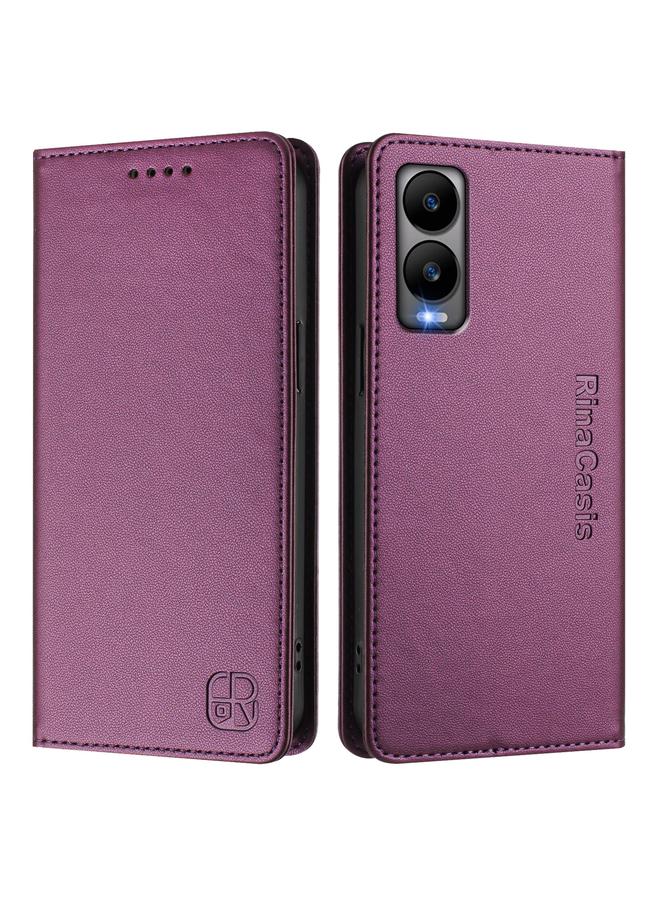 Zaboon Case For Cricket Debut S3 RC01 Dual-Folded Magnetic Suction RFID Leather Phone Case - Image 2