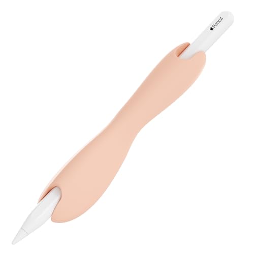 ELETIUO Grip Compatible with Apple Pencil Pro,1st/2nd Generation,USB-C Model,Protective Silicone Sleeve Cover Ergonomic Dual-Head Design Compatible with Magnetic Charging and Double Tap,Pink - Image 1