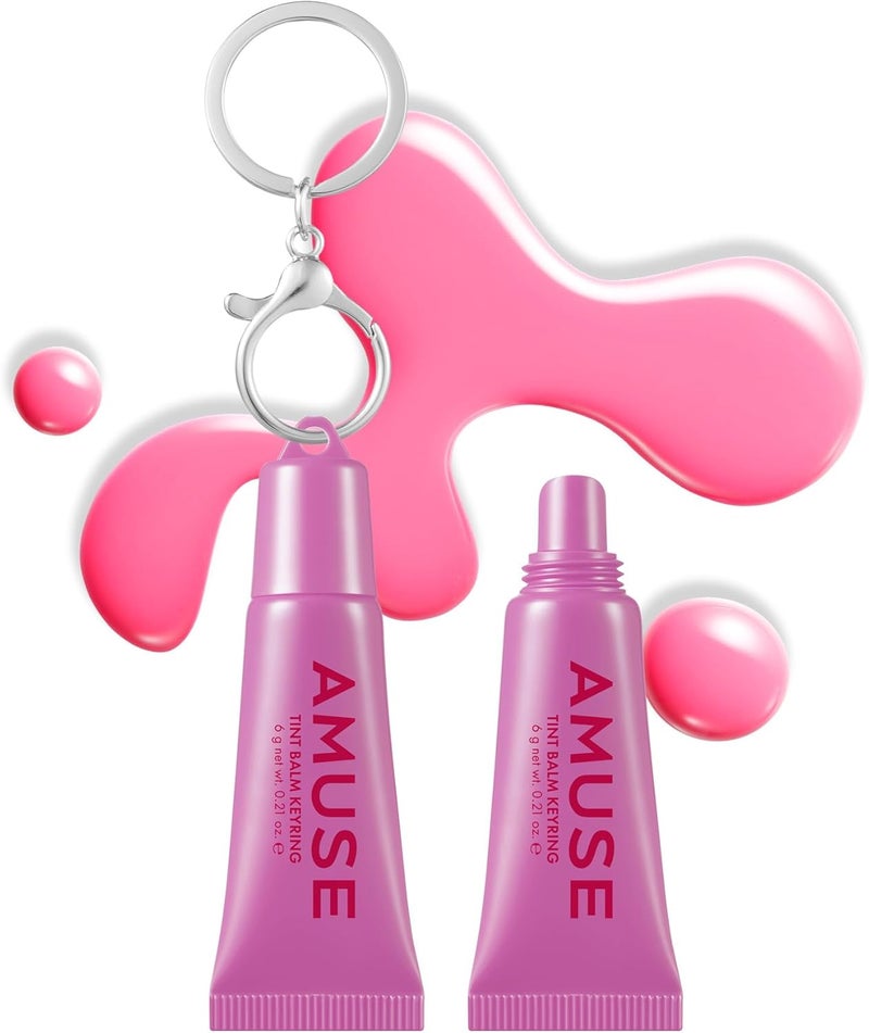 AMUSE Care Tint Lip Balm Keyring - 02 Happy Girl - Image 1