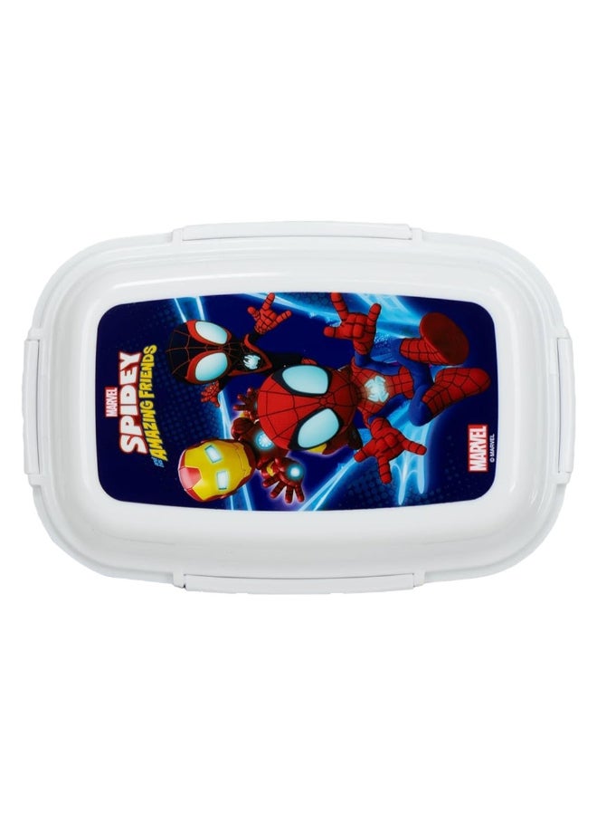 SunCe Marvel Spidey Amazing Friends 4-Clip Closure Lunch Box Blue and White 5.9 x 3.54 x 8.66 Inch SUNS-4404SPF  - Image 1