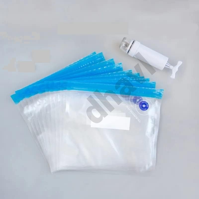 dhavl Sous Vide Cooking Bags BPAFree Reusable Vacuum Seal Bags with Air Valve for Joule and Anova Cookers Freezer Safe Vacuum Food Storage Bags food vcuum bag 26x34 cm pack of 9 - Image 1