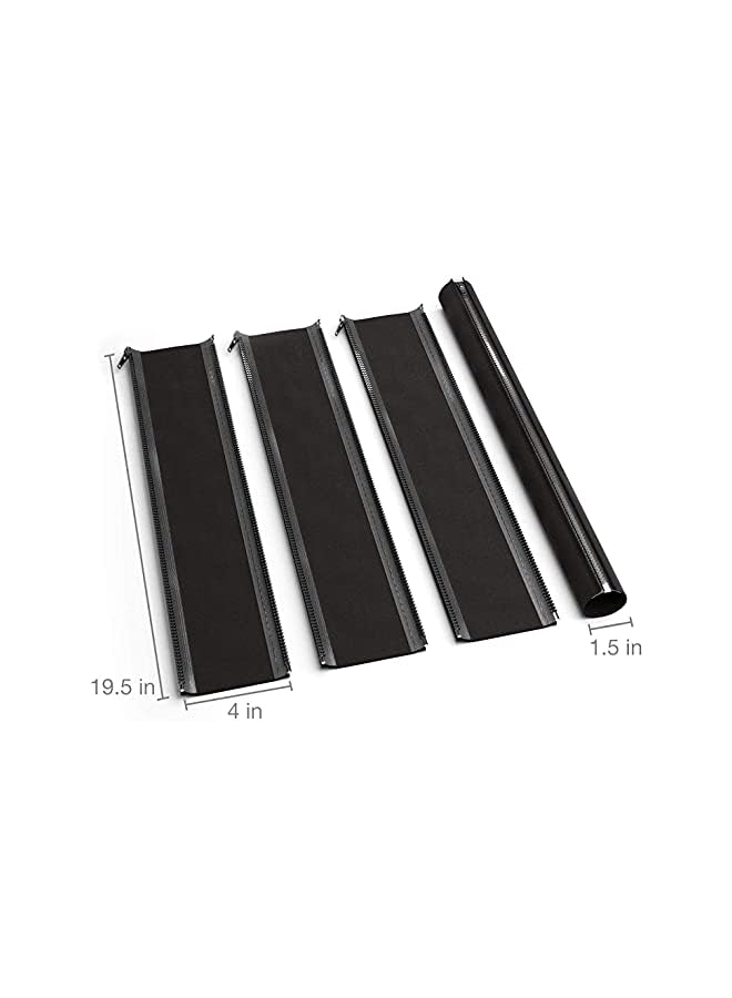 EVEO Cable Management Sleeve - 4 Cable Sleeve Cord Organizers - PC Cable Management Solution with Cable Organizer - Wires Sleeve Black Cord Management Cable Concealer - Image 2