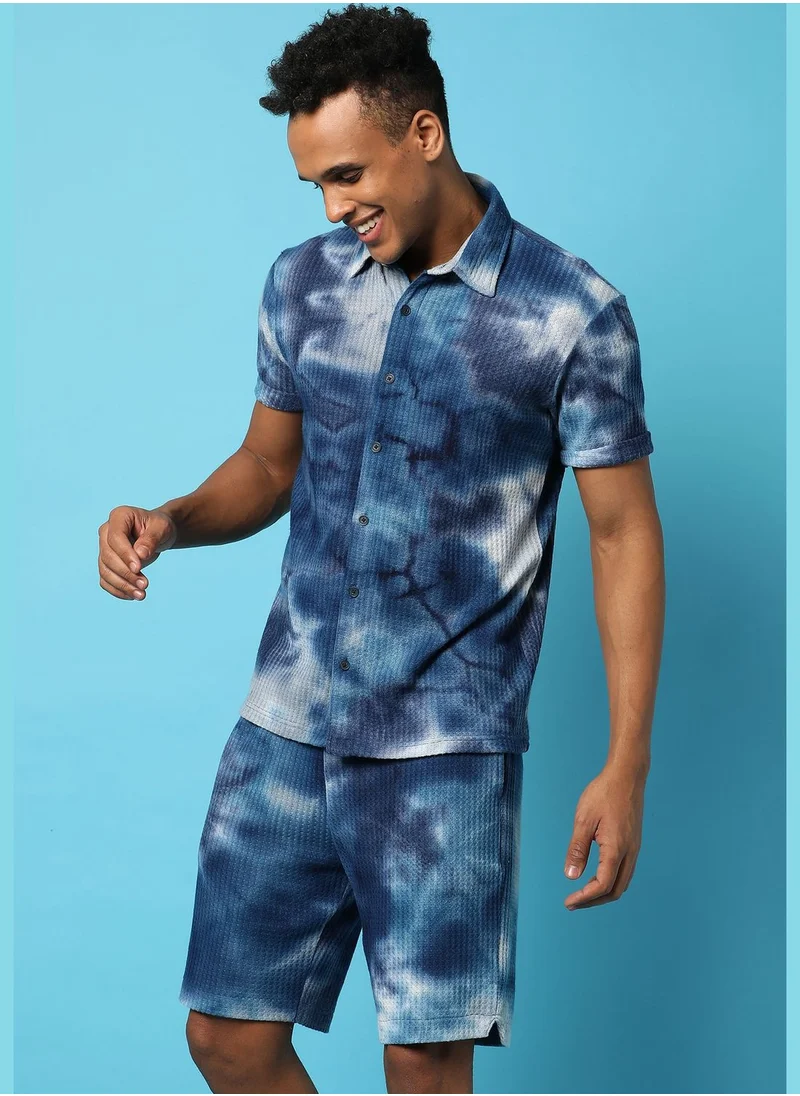 Campus Sutra Menâ€™s Tie-Dye Co-ords Regular Fit For Casual Wear