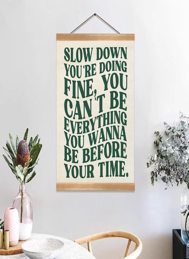 ZTGDA Slow Down You're Doing Fine Wall Art Poster, Daily Reminder Positive Affirmations Poster, Preppy Girly Apartment Decor, College Dorm Uplifting Quote Home Bedroom Decor - Image 5