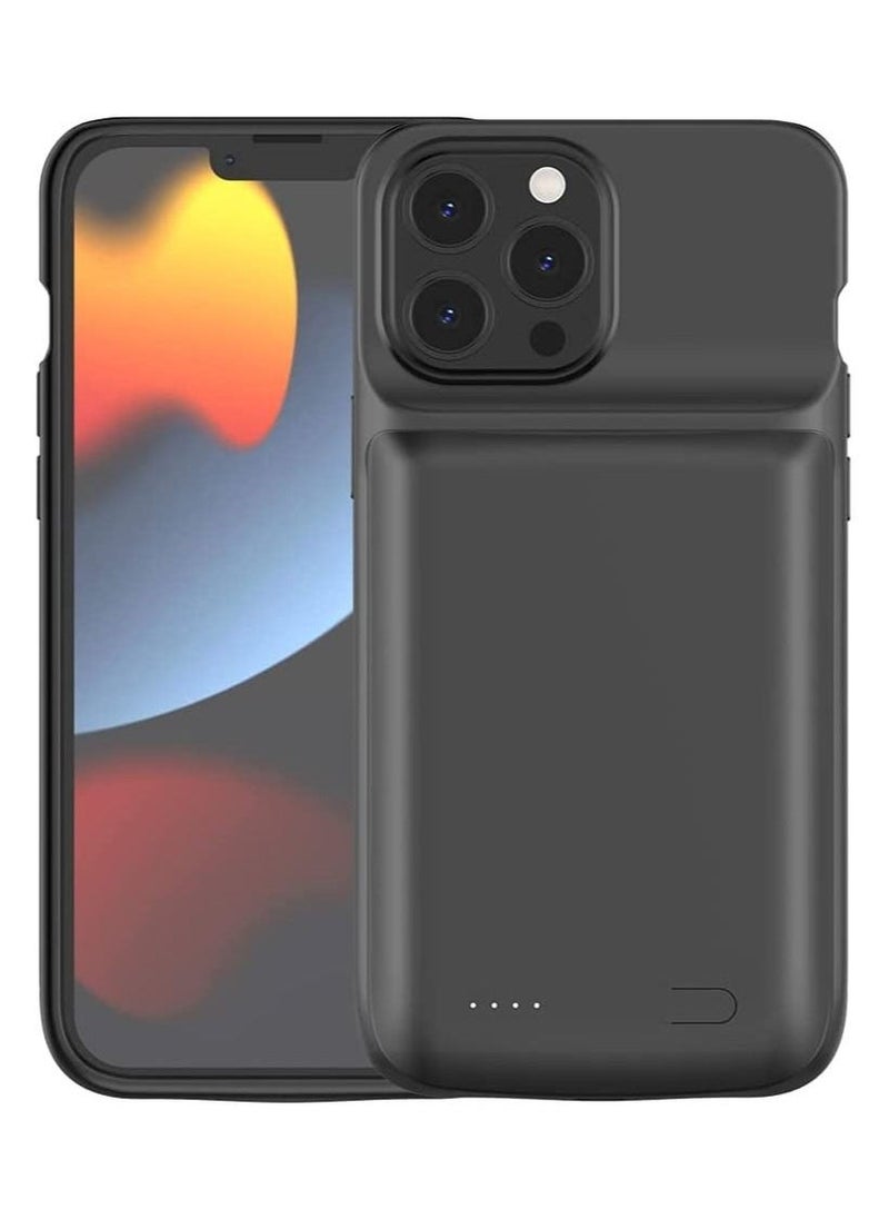 for iPhone 13 Pro Max/12 Pro Max Battery Case,Idealforce 4800mAh Support SYNC Data Wired Headset External Backup Portable Pack Battery Charger Case - Image 1