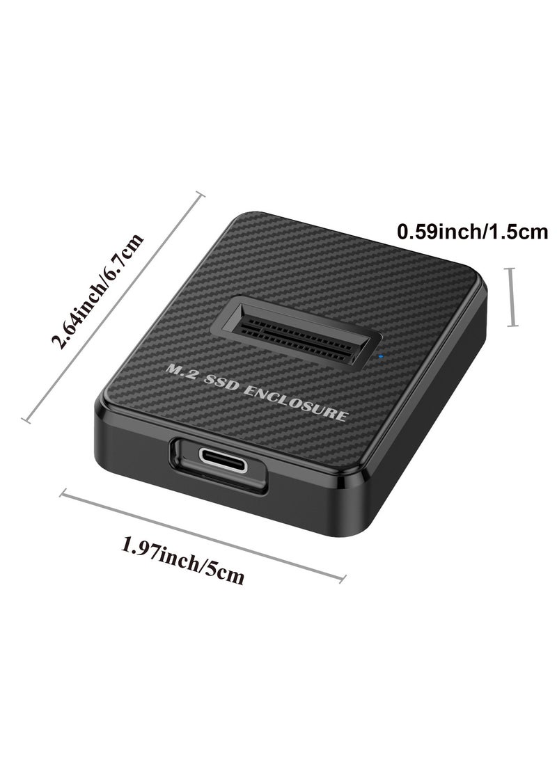 Joyelink M.2 NVME/SATA SSD Enclosure Reader, M.2 SSD to USB-A/C Reader Adapter Compatible with (M Key, B+M Key) NVMe and SATA NGFF SSD Dock, Size for 2280 2260 2242 2230 Portable Plastic Enclosure - Image 5